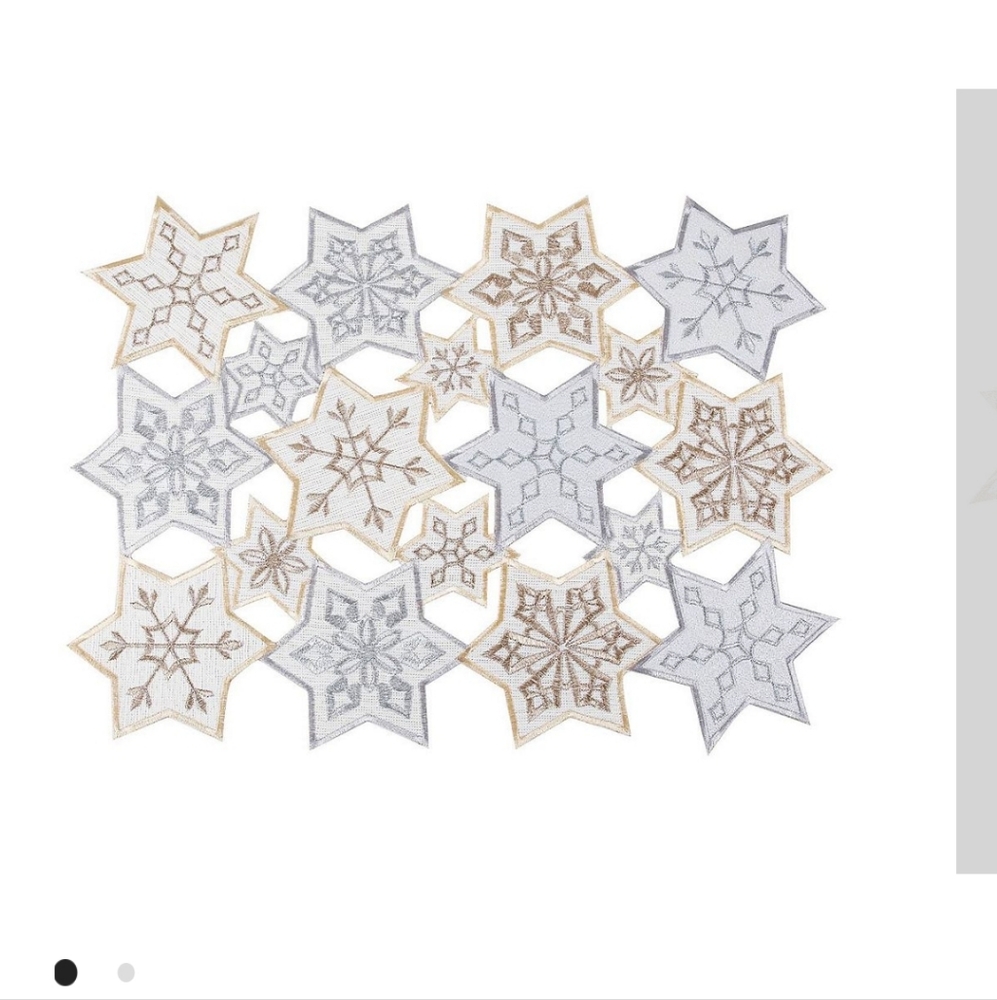 NWT St. Nicholas Square Snowflake Cutout Placemat